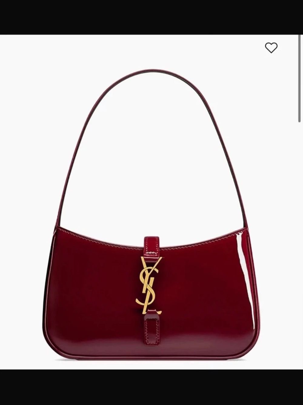 Shiny patent dark red handbag purse NEW - Picture 4 of 4